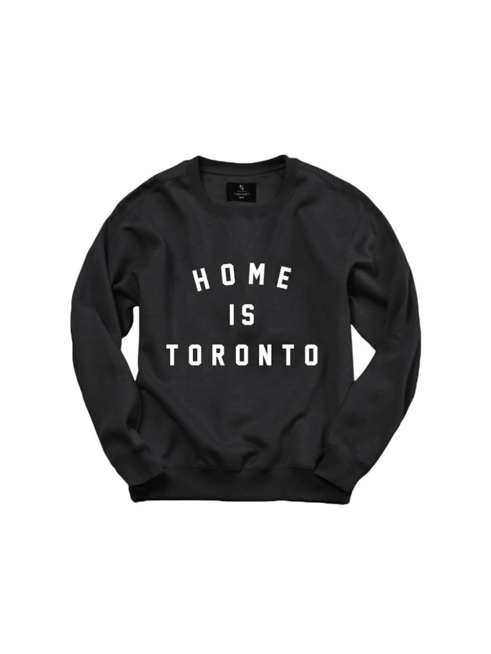 Peace Collective Black Home is Toronto Varsity Crewneck Sweatshirt Size S Canada
